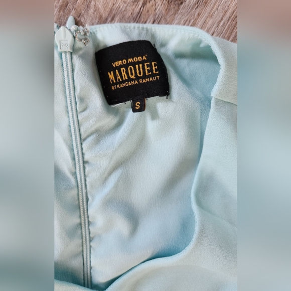 Vero Moda MARQUEE Women's Mint Green Polyester Tulip Dress. - Picture 9 of 14